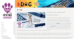 Desktop Screenshot of pawsforirvinganimals.org