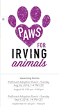 Mobile Screenshot of pawsforirvinganimals.org